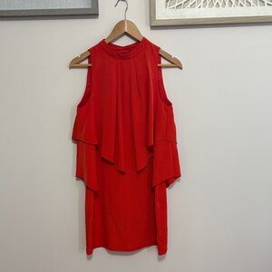 H&M Elegant Orange Red Sleeveless Dress